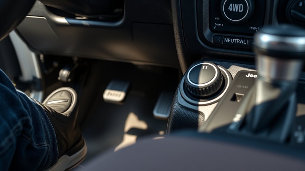 disable parking brake and 4wd