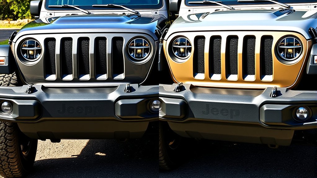 distinct grille and fender styles