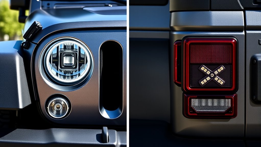 distinct headlight and taillight styles