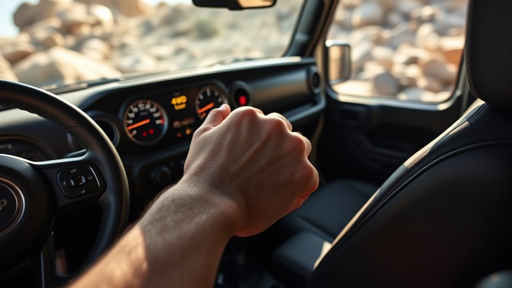 engage 4wd low carefully