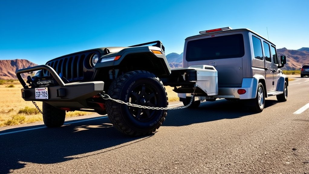 follow proper flat towing procedures