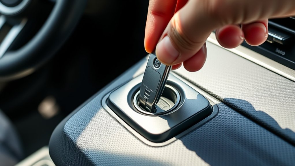 insert emergency key properly