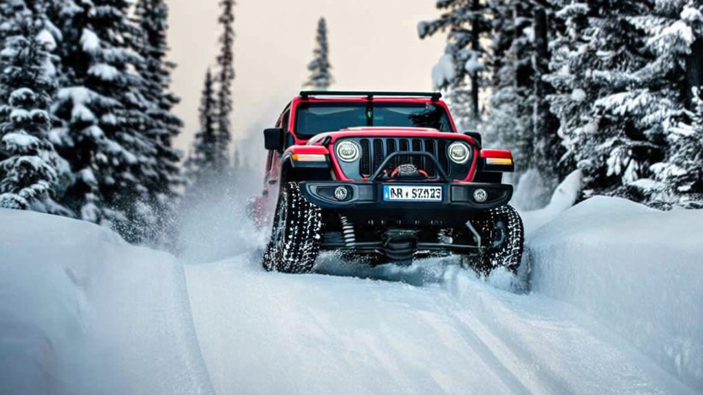 jeep wrangler snow driving