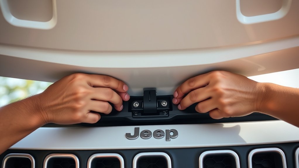 locate and lift hood latch