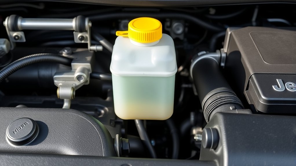 locate jeep power steering reservoir