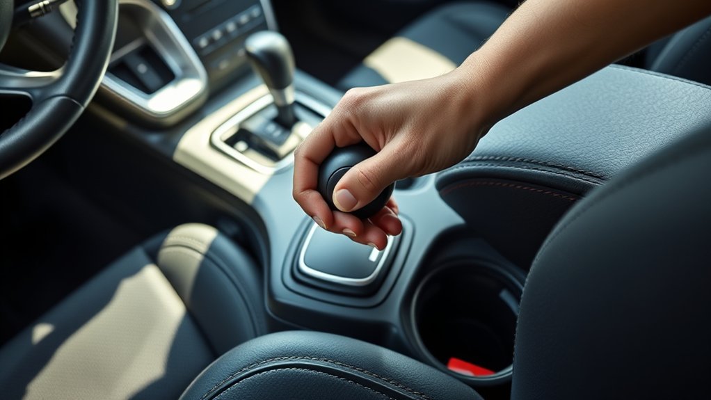 locate parking brake position