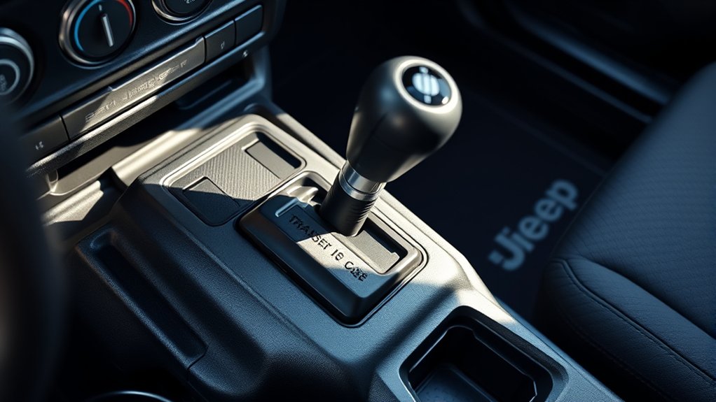 locate transfer case lever