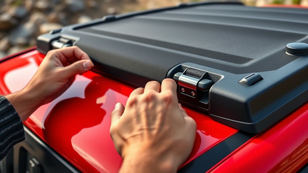 release hardtop latches carefully