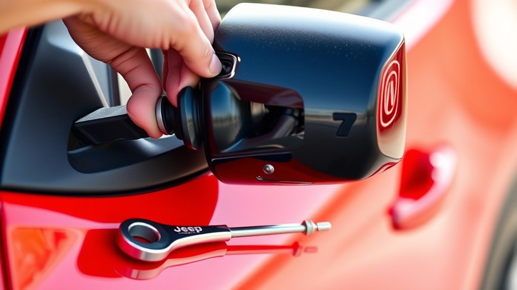 remove damaged side mirror