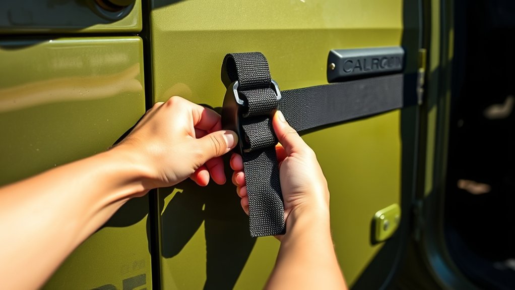 remove door strap bolts