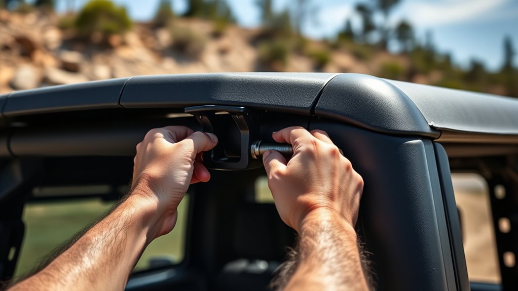 remove hard top fasteners