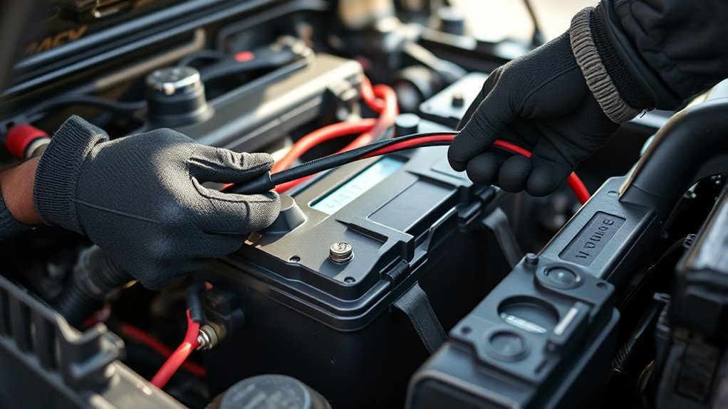 safely disconnect and remove battery