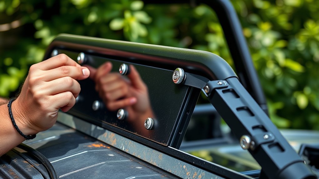 safely remove windshield bolts