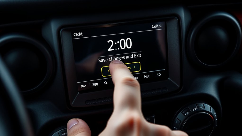 save confirm exit display