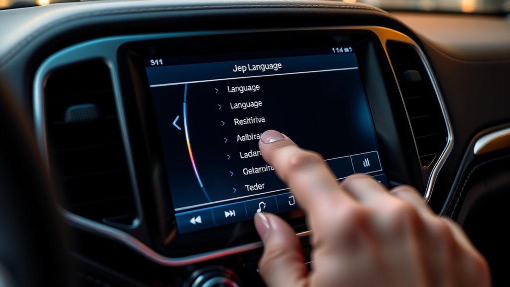 select language on vehicle