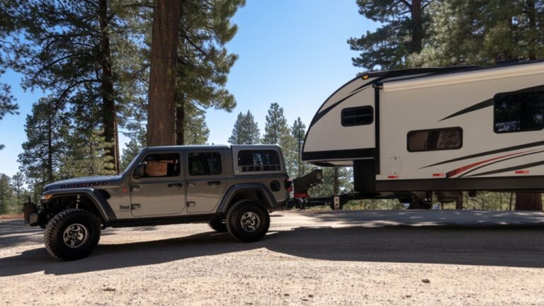 towing 5th wheel jeep