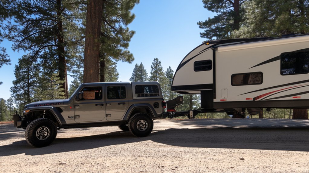 towing 5th wheel jeep