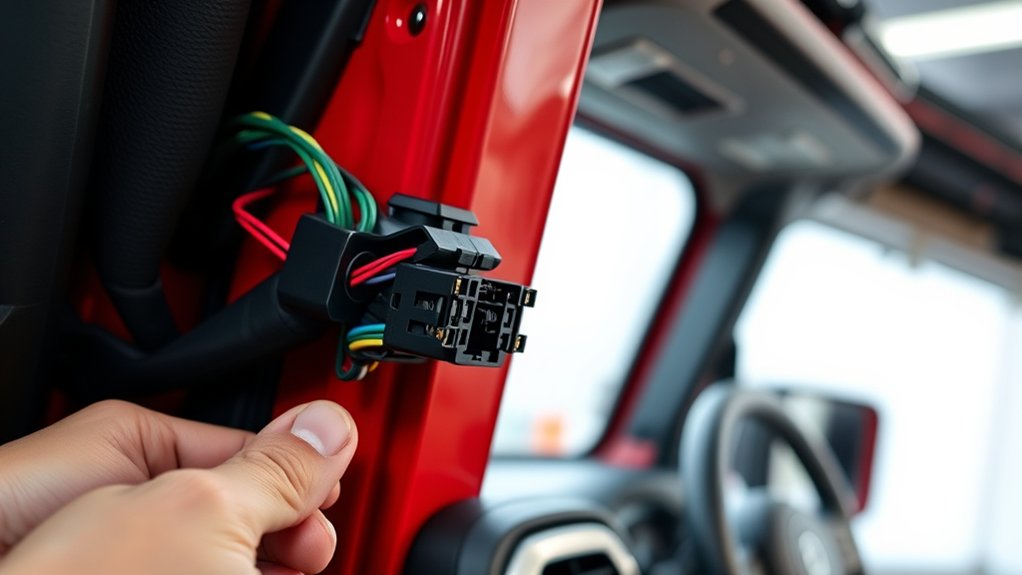 unplug door wiring connector