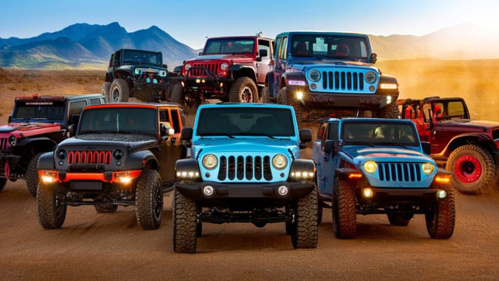 variety of jeep wranglers