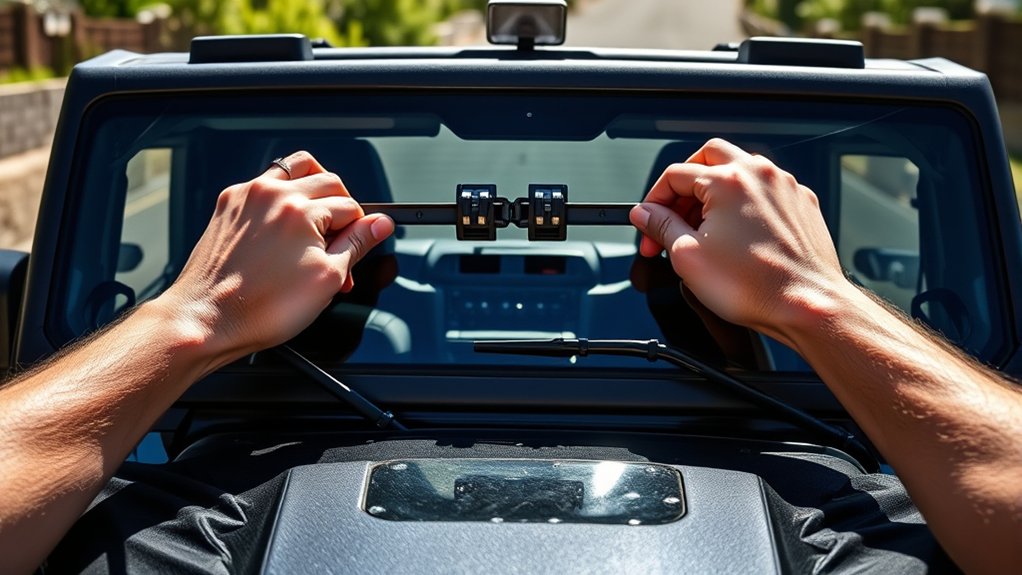 folding windshield enhances adventure