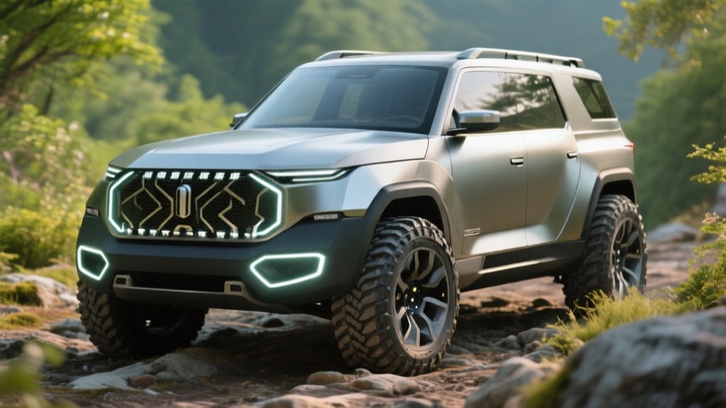 futuristic rugged off road vehicle
