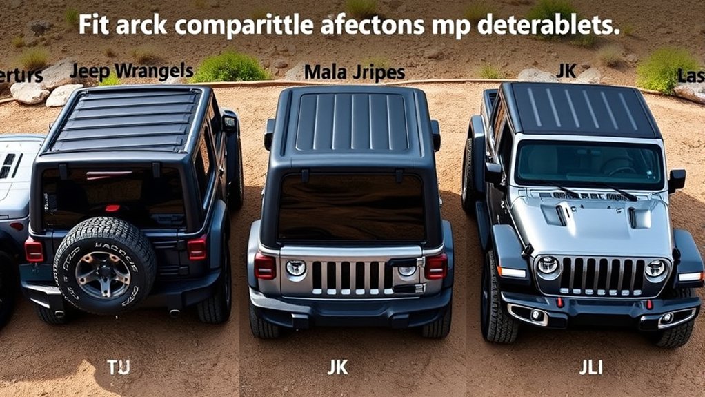 hard tops are not interchangeable