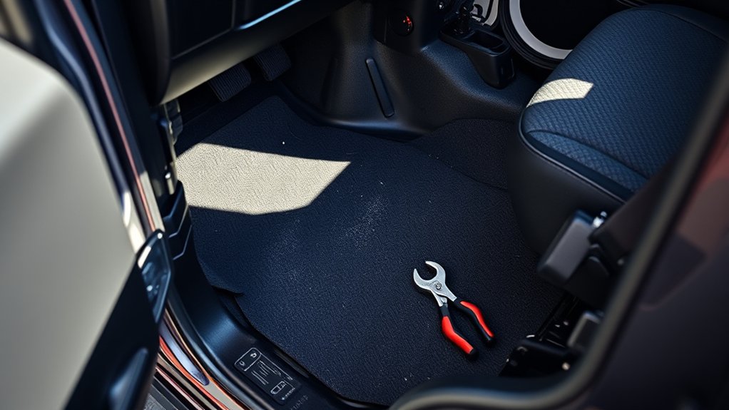 prepare tools and clear interior