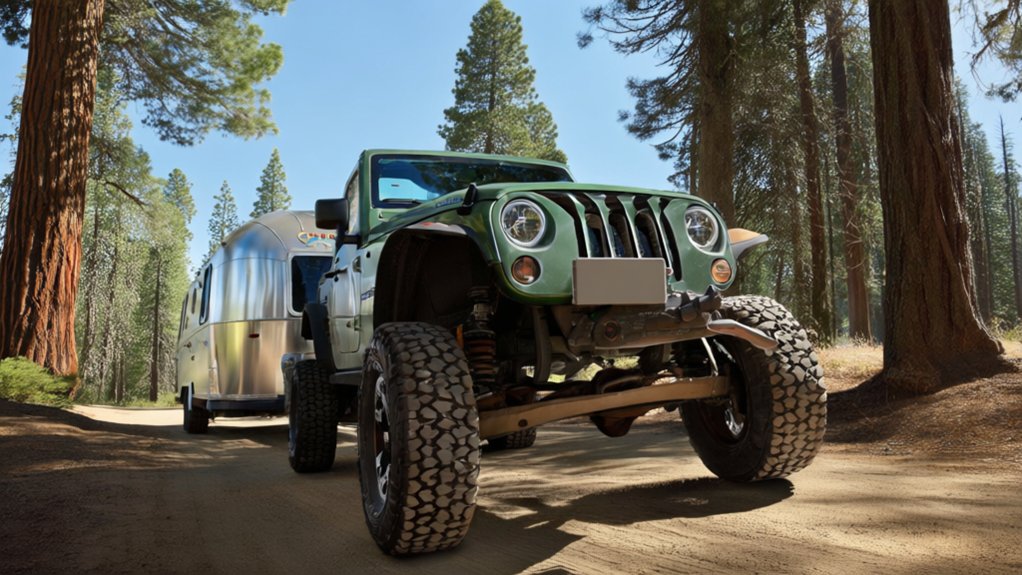 towing airstream with jeep